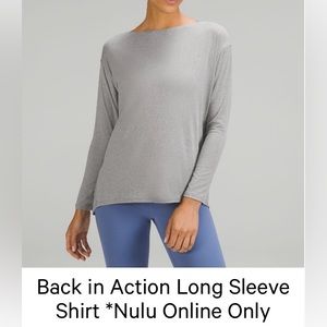 Lululemon Back in Action long sleeve, Size 18